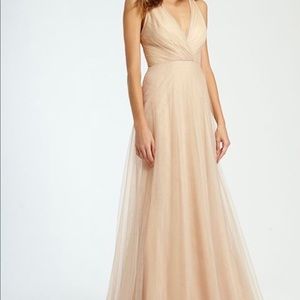 Monique Lhuillier long romantic tulle dress
